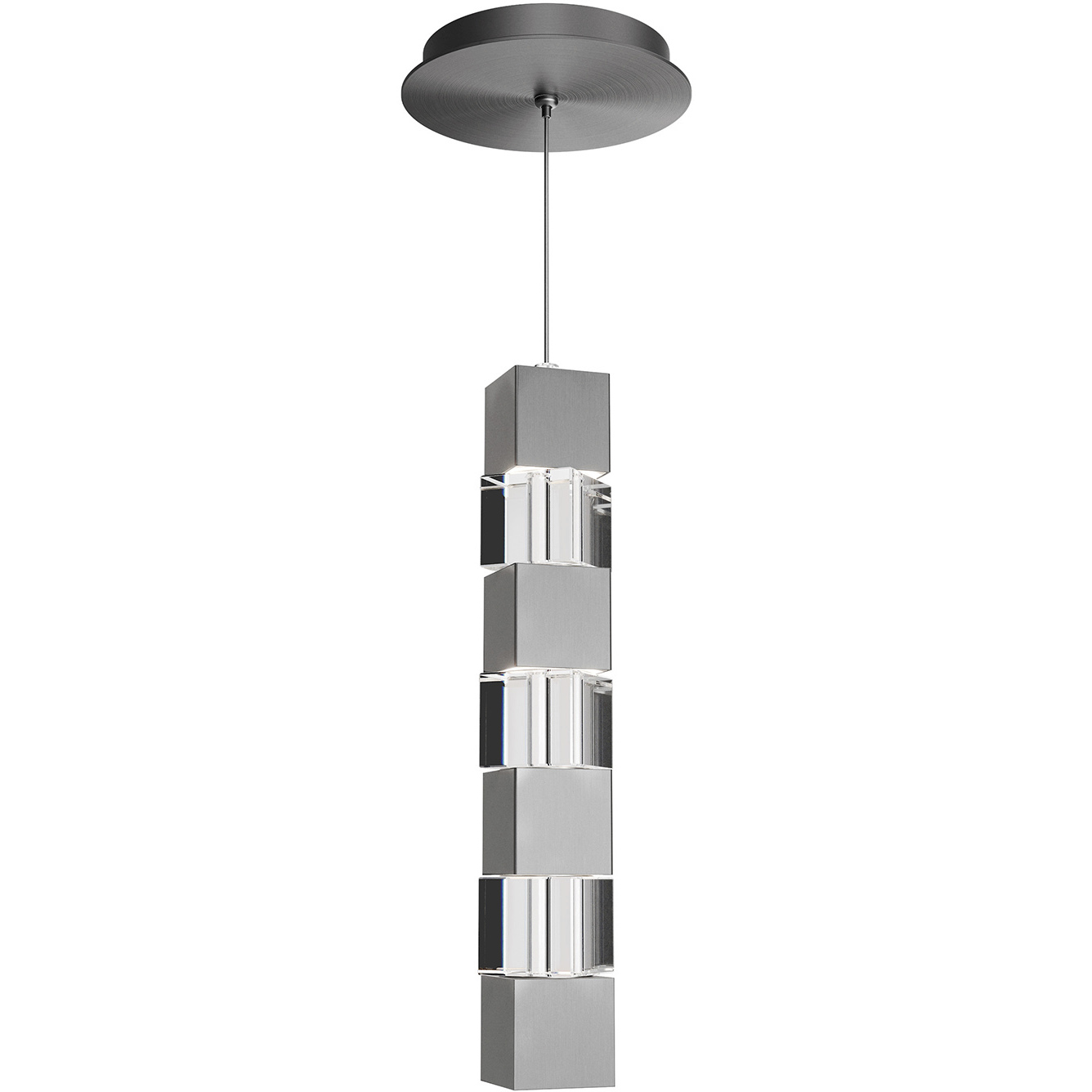 Super Star LED 2 inch Brushed Nickel Mini-Pendant Ceiling Light in 3000K, dweLED