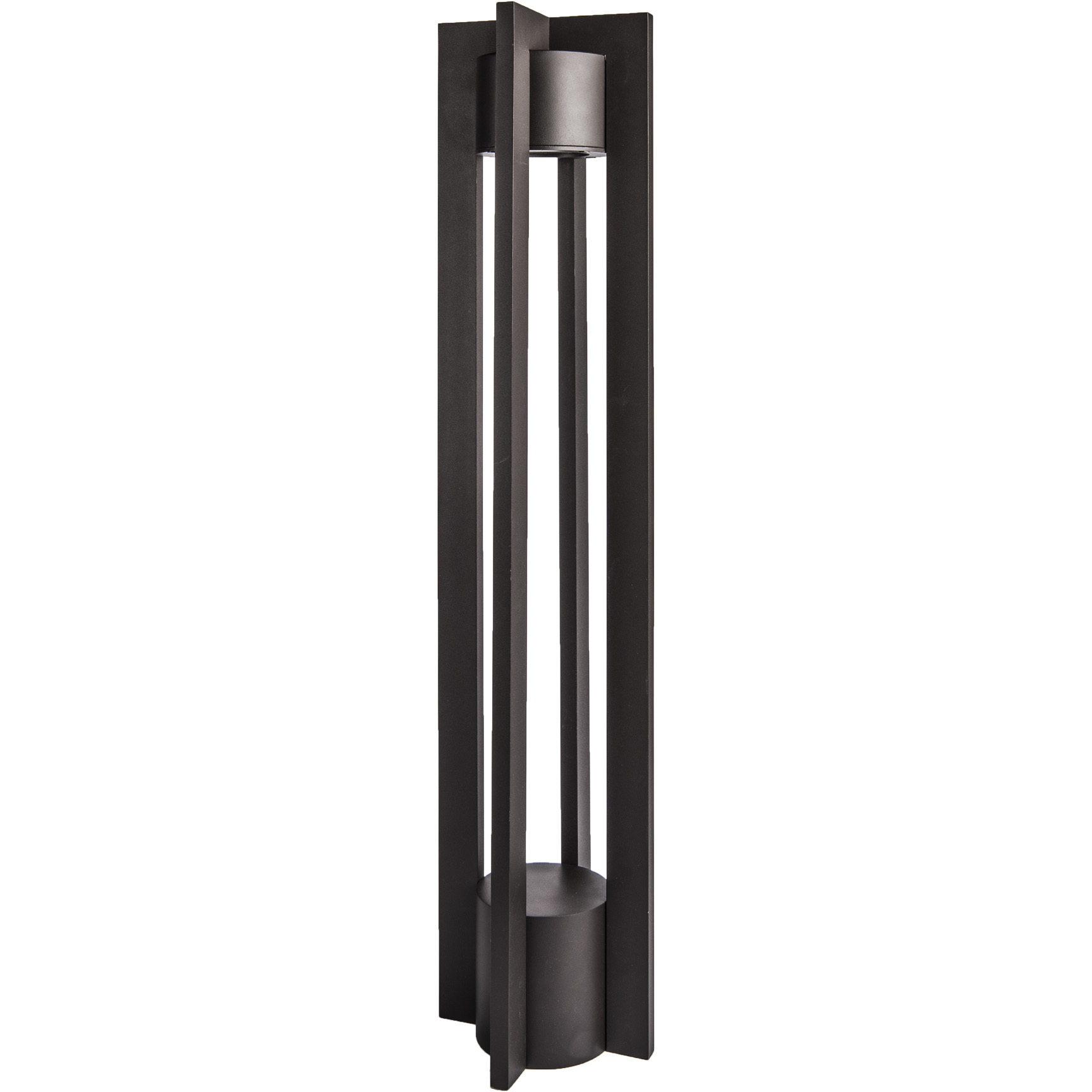 Chamber 12 5.5 watt Black Bollard Light in 2700K Warm LED, WAC Landscape