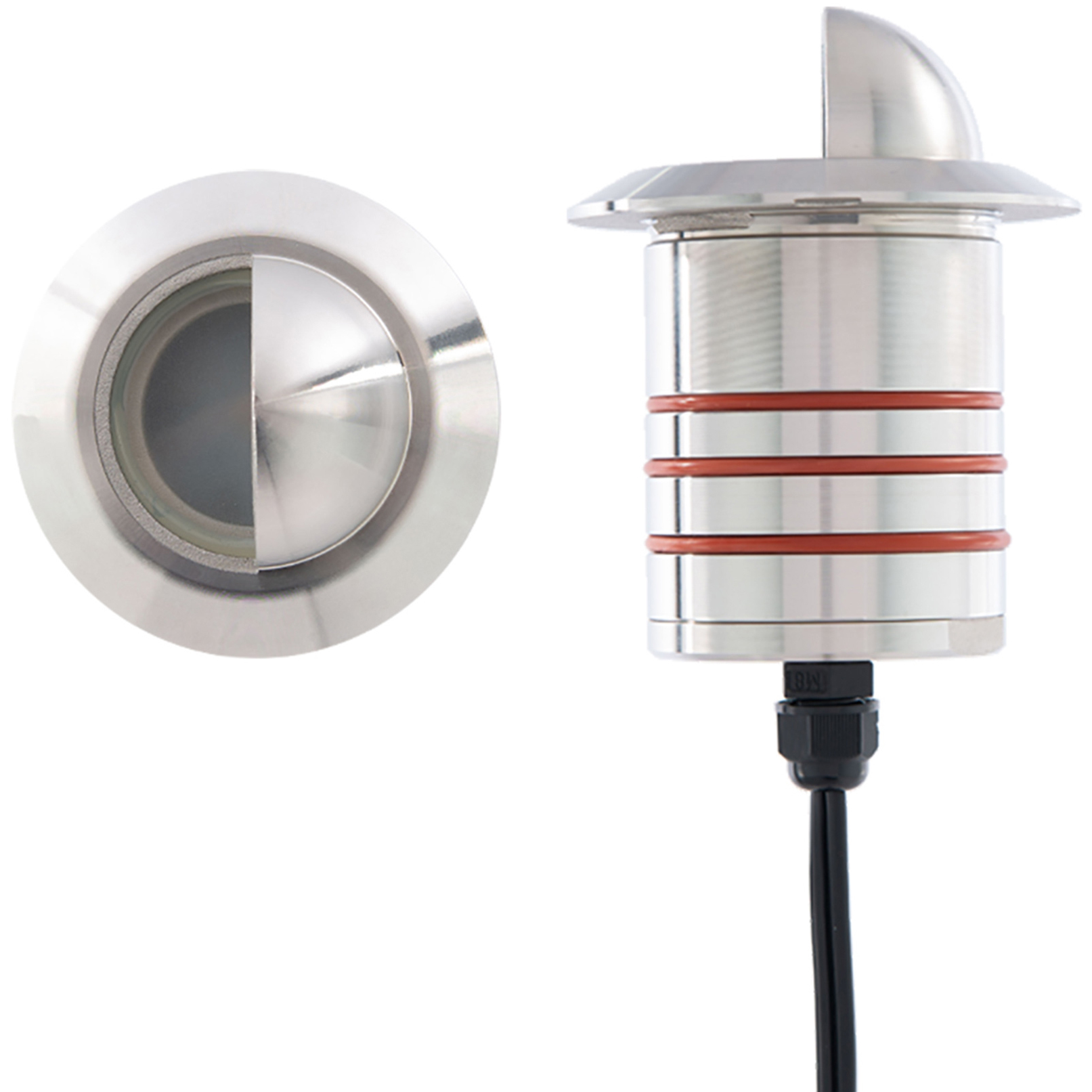 Inground Recessed Light 12 4.1 watt Stainless Steel Path Indicator Light in 2700K Warm LED, WAC Landscape
