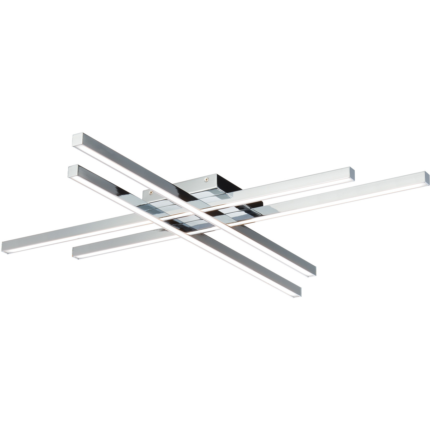 Parallax LED 32 inch Chrome Flush Mount Ceiling Light, dweLED