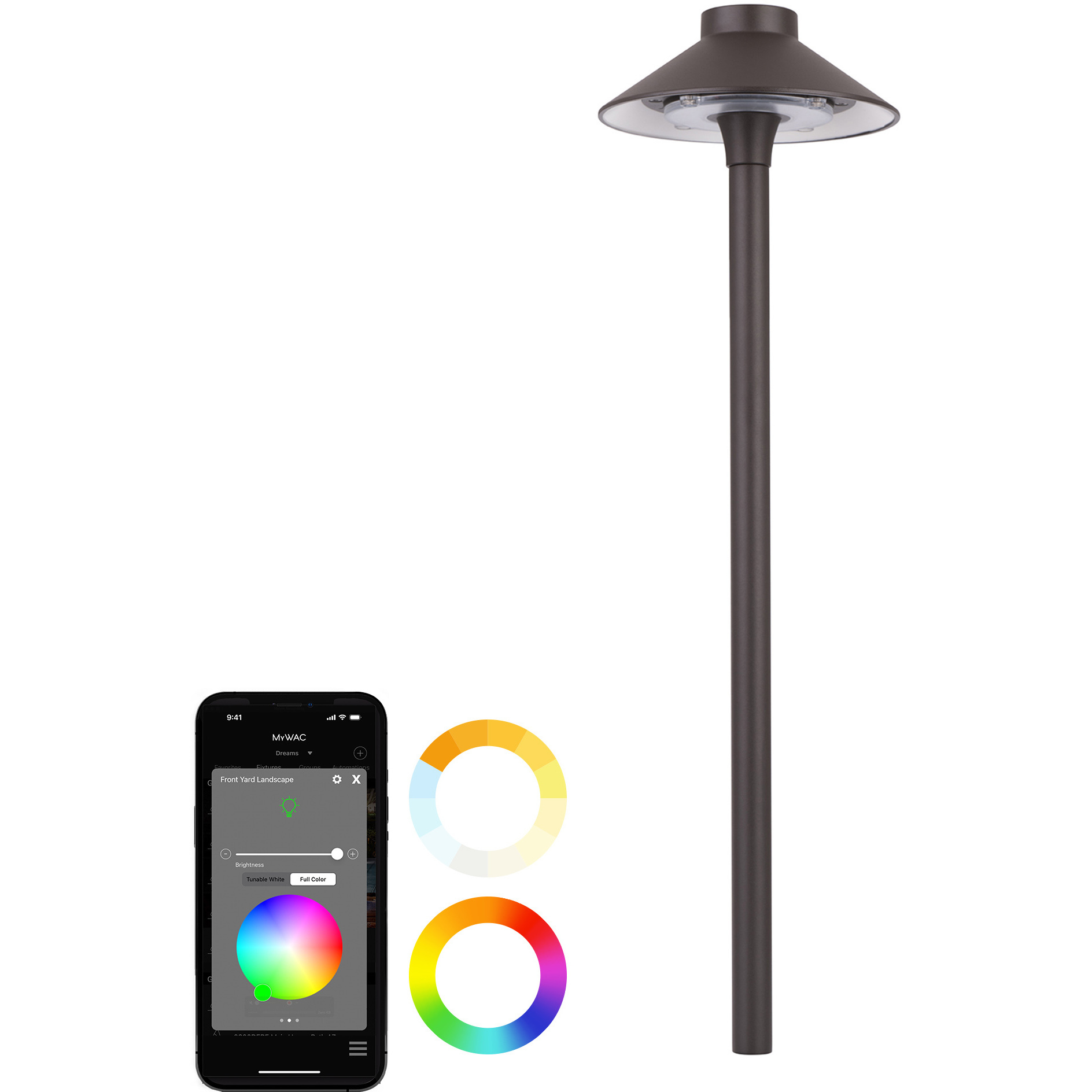 Tiki 12 12 watt Solid Brass Coated in Bronze Path and Area Light, Colorscaping