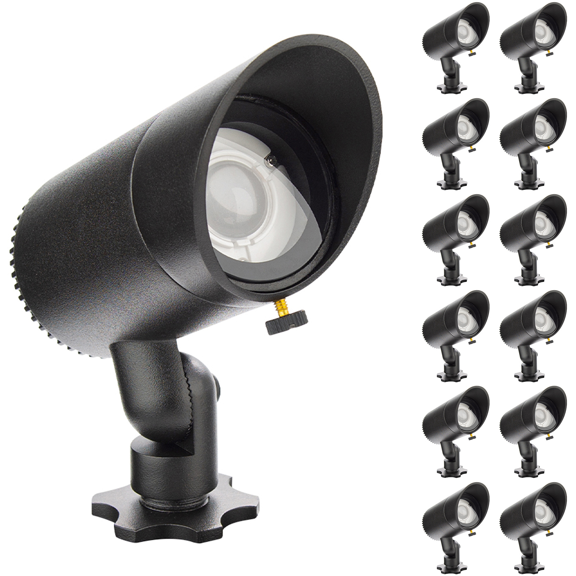 WAC InterBeam Black Low Voltage Accent Light Kits in 2700K Warm LED, WAC Landscape