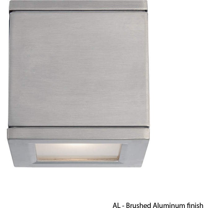 Rubix LED 5 inch Brushed Aluminum Outdoor Wall Light