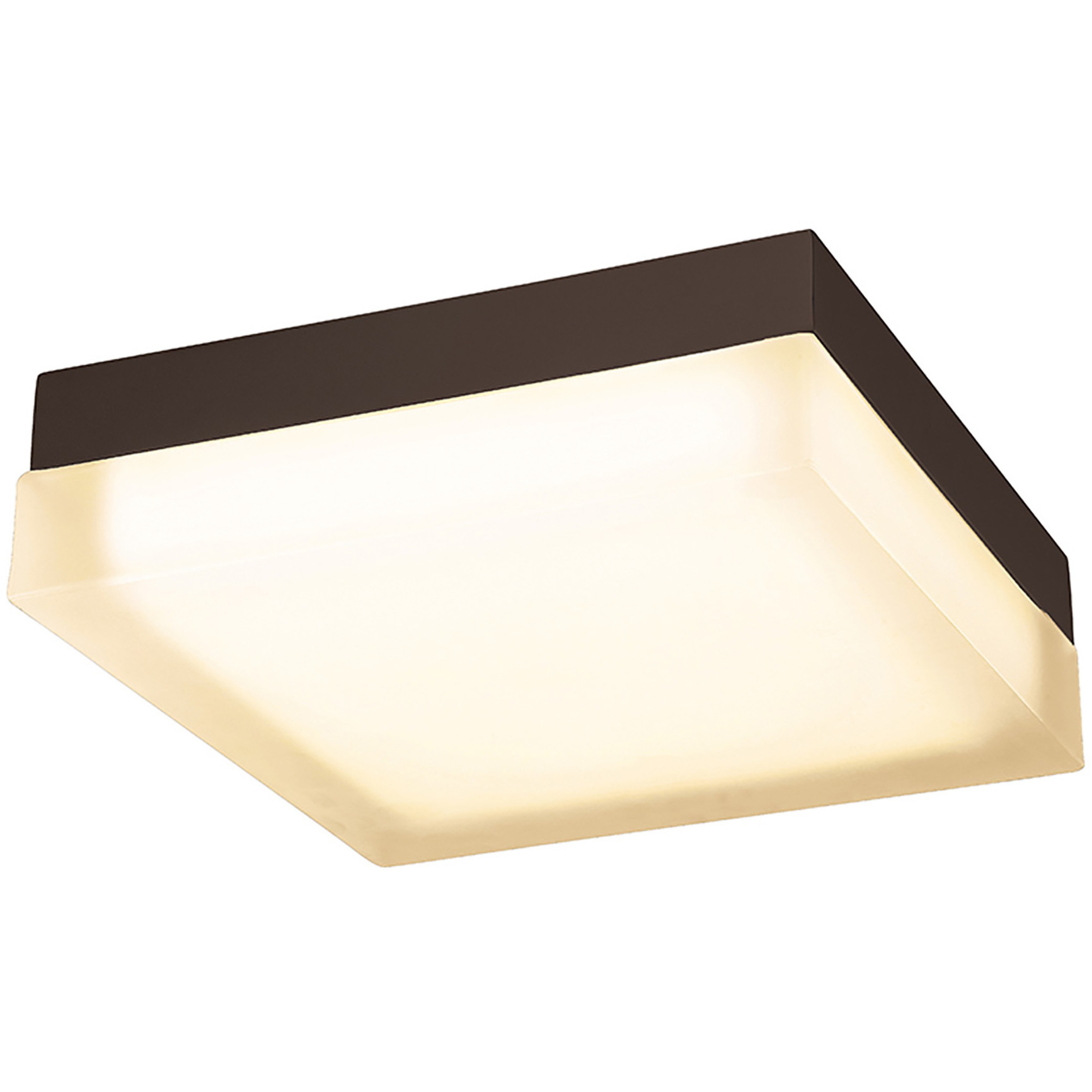 Dice LED 12 inch Bronze Flush Mount Ceiling Light in 3500K, 12in, dweLED