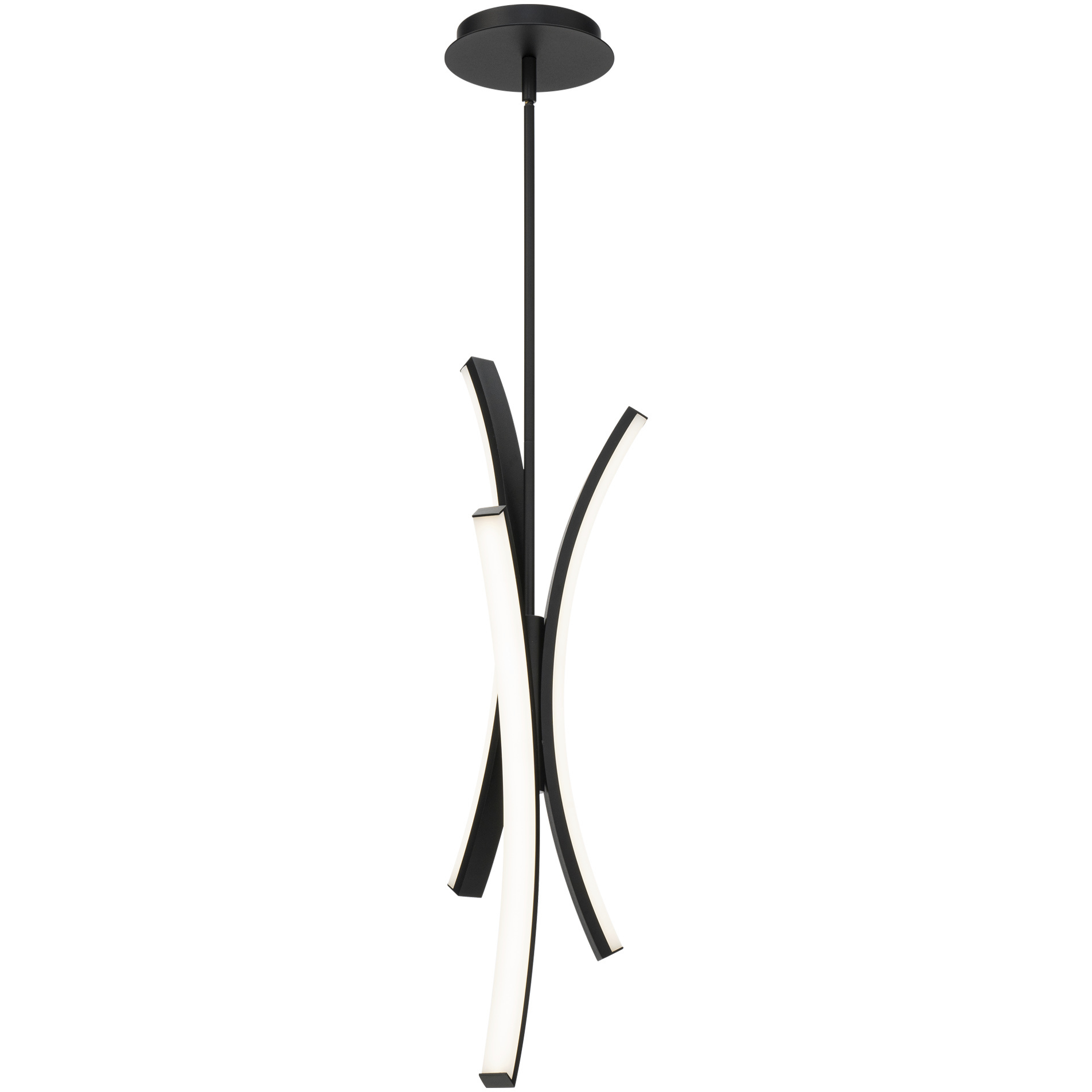 Tusk LED 15 inch Black Pendant Ceiling Light in 4000K, dweLED