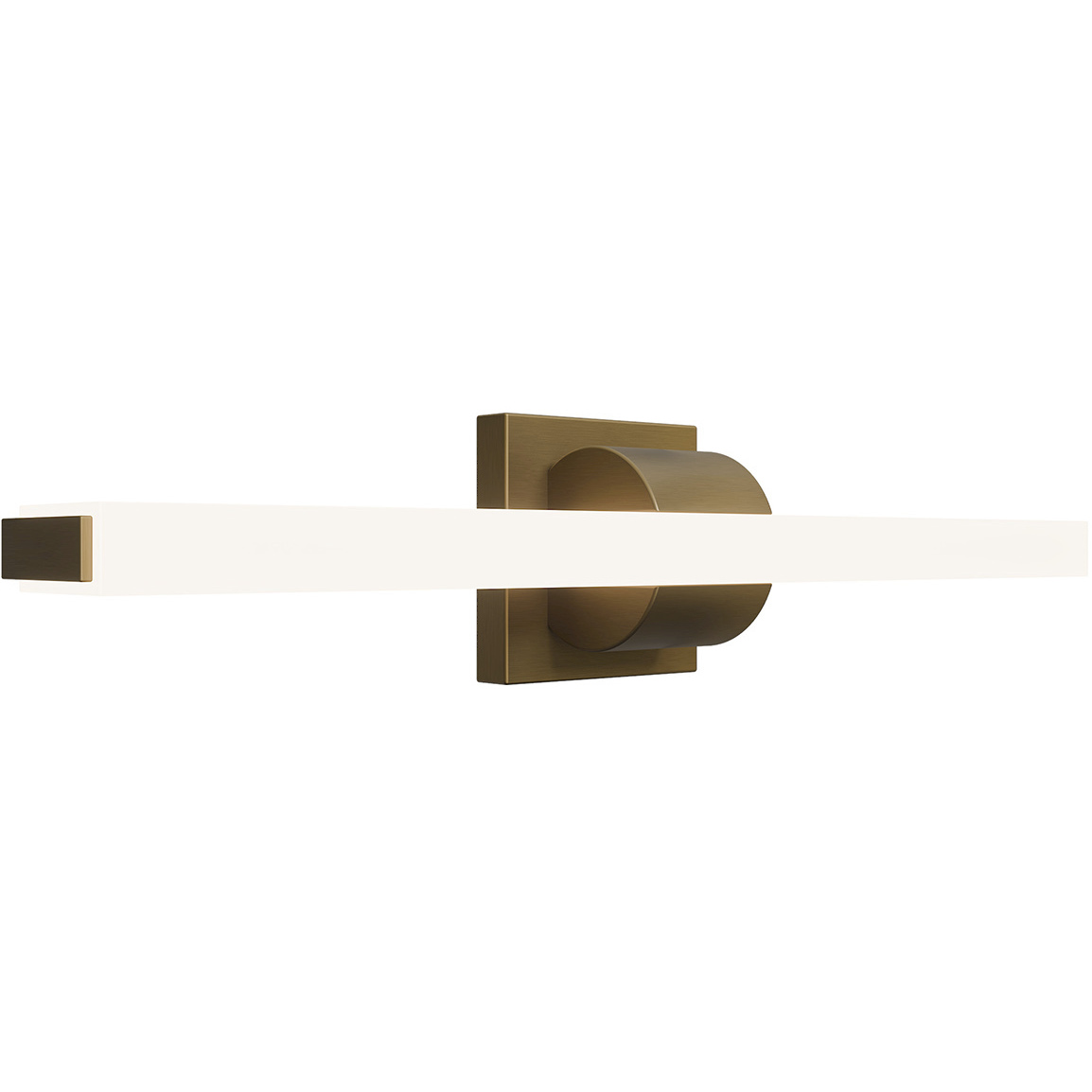 Flatte LED 24 inch Aged Brass Bath Vanity & Wall Light, dweLED