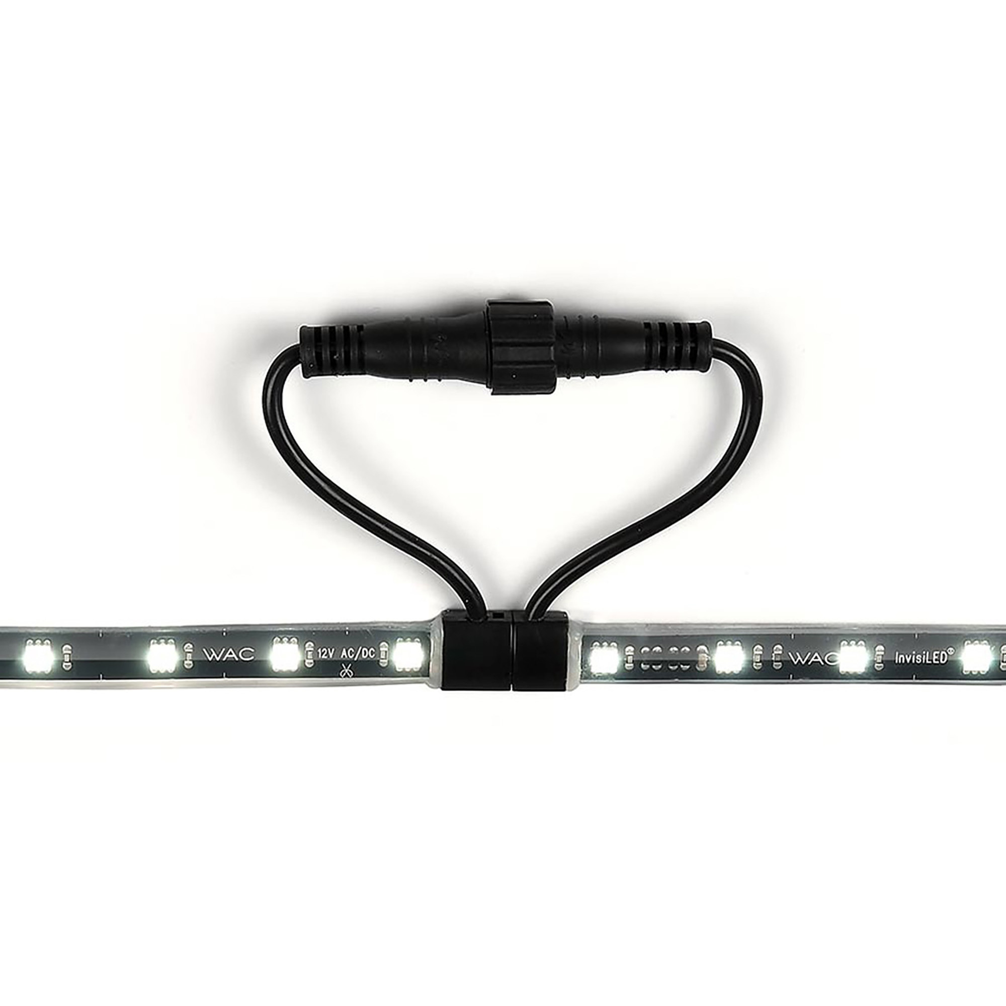 WAC 12VDC Strip Light 12 LED 12 inch Black Outdoor LED 12V Strip Light in 3000K Warm White LED, WAC Landscape