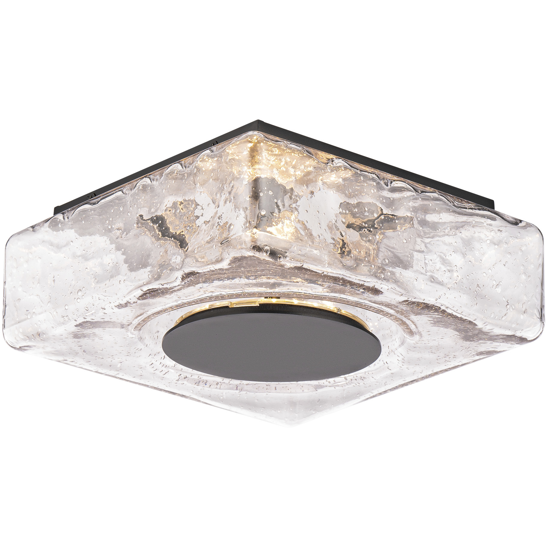 Cuboid LED 10 inch Black Flush Mount Ceiling Light in 3500K, dweLED